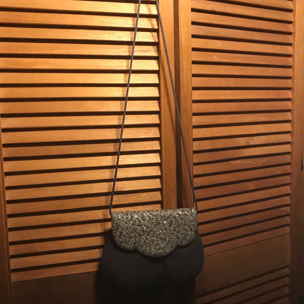 Genie Grey Embellished Crossbody/Clutch Bag